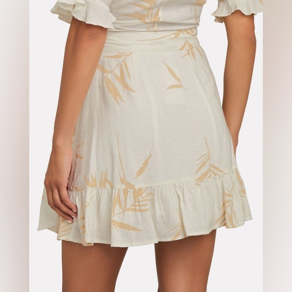 Rails NWT Etienne Printed Mini Wrap Skirt Linen Blend Size Medium - Picture 5 of 12